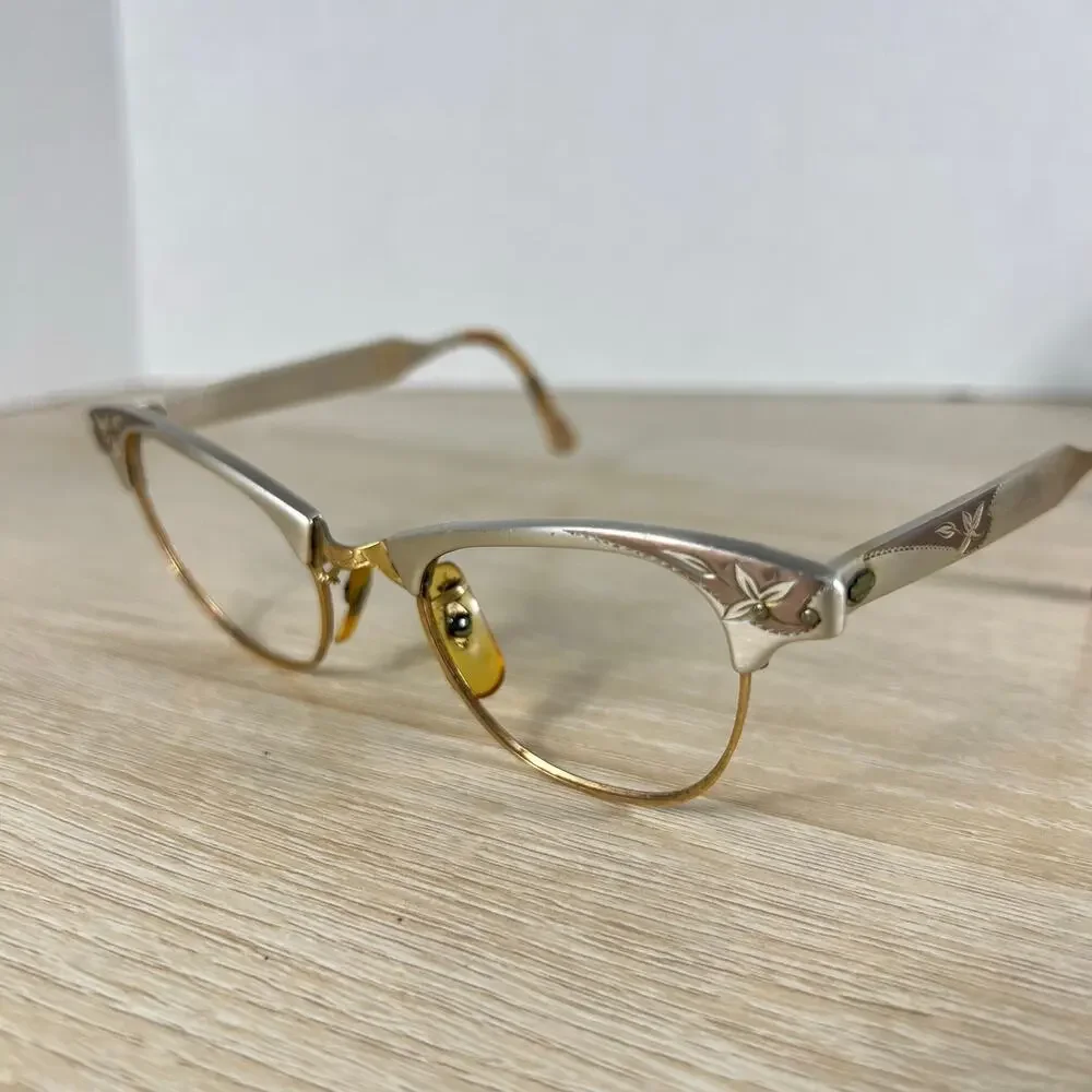 Vintage Artcraft Aluminum 1/10 12K GF Eyeglasses 4 1/4 - 5 1/2 Frames 44-20